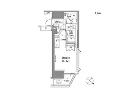 パークハビオ青山(ワンルーム/10階)の間取り写真