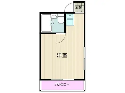 エリア立川(ワンルーム/4階)の間取り写真