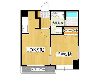 カラーズ(1LDK/10階)の間取り写真