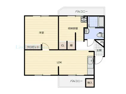 山口ハイム(2LDK/2階)の間取り写真