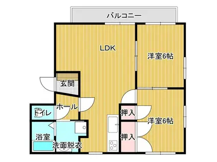 フォーレス桜木(2LDK/1階)の間取り写真