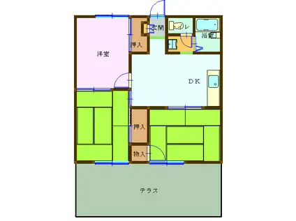 プレジール東海(3DK/2階)の間取り写真