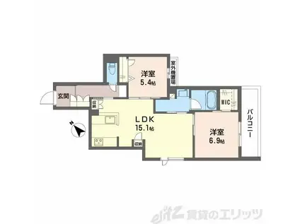 オルキデア クオーレ(2LDK/2階)の間取り写真