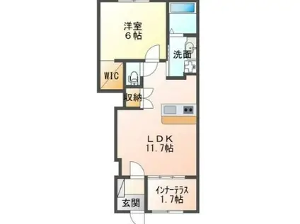 AグランドパレスII(1LDK/1階)の間取り写真