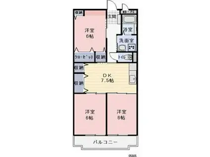 エクセレンス(3DK/2階)の間取り写真