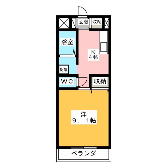 フォレスト(1K/3階)の間取り写真