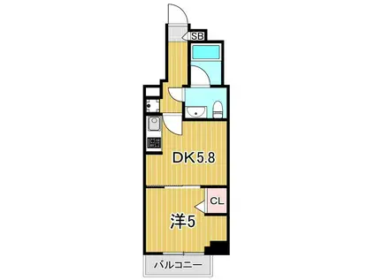 クラリティア綾瀬(1DK/10階)の間取り写真