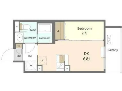 エスグランデ大森(1DK/3階)の間取り写真