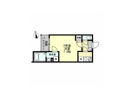 FELICE本厚木(1K/3階)の間取り写真