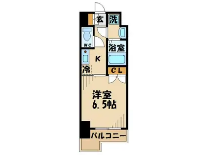 サンスクエア プレミア(1K/10階)の間取り写真