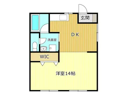 ドエールアポロII(ワンルーム/2階)の間取り写真