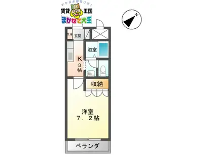 ビューパレスSAKURA(1K/1階)の間取り写真