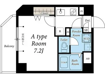 リブリ・ドルチェ(1K/5階)の間取り写真