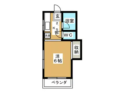 堀内ハイム(1K/2階)の間取り写真