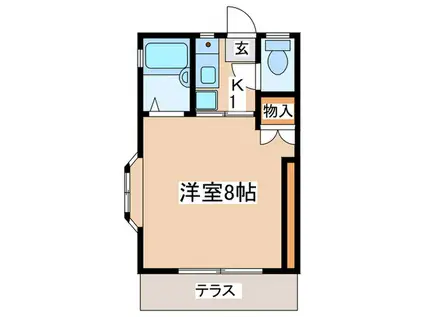 MTY43(1K/1階)の間取り写真