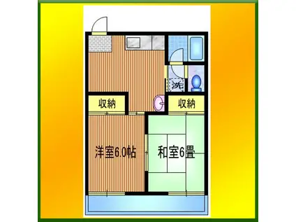 大塚マンション(2DK/1階)の間取り写真