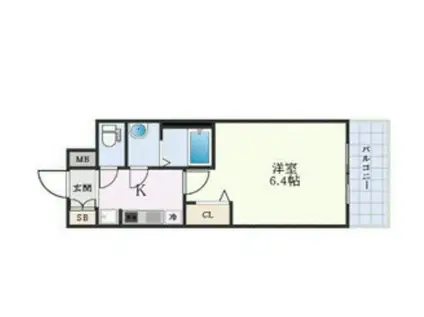 プレサンスOSAKA DEMECITYビーツ(1K/9階)の間取り写真