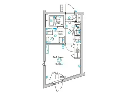 ラフィスタ大山金井町(1K/5階)の間取り写真