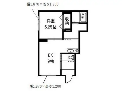 LA ROCHELLE A棟(1LDK/1階)の間取り写真