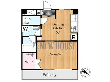 メゾン・ド・舞(1DK/3階)の間取り写真