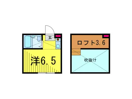 MDM金町 イースト(ワンルーム/2階)の間取り写真