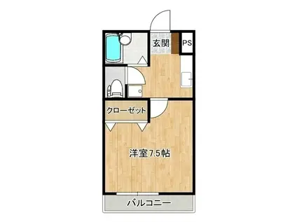 メゾン・デ・フロール(1K/3階)の間取り写真