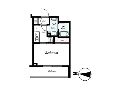 プレール・ドゥーク亀戸V(1K/10階)の間取り写真