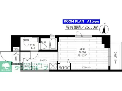 ステージファースト両国南アジールコート(1K/4階)の間取り写真