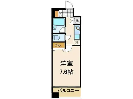 スペーシア秋葉原(1K/7階)の間取り写真