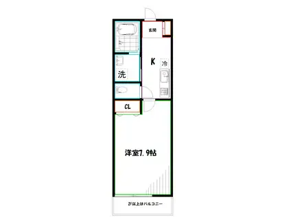 VILLE吉祥寺(1K/3階)の間取り写真