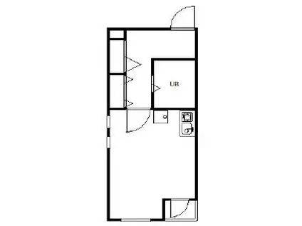 シティプラザ赤羽(ワンルーム/2階)の間取り写真