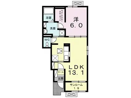 希多の館(1LDK/1階)の間取り写真