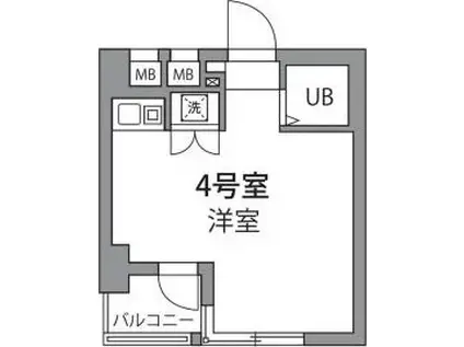 ワールドレジデンス大森(ワンルーム/7階)の間取り写真