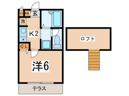アザレ町田(1K/1階)の間取り写真