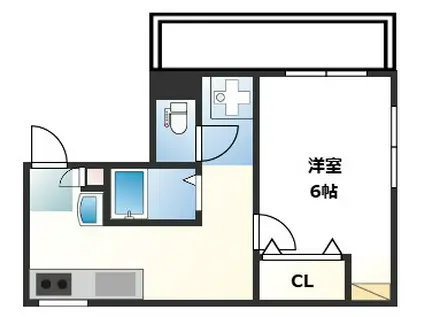 リトルハウスアスワン香里(1K/4階)の間取り写真