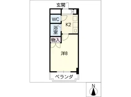 ＪＲ中央本線 春日井駅(ＪＲ) 徒歩16分 4階建 築30年(1K/3階)の間取り写真