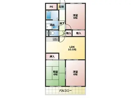 VILLA86(3LDK/3階)の間取り写真