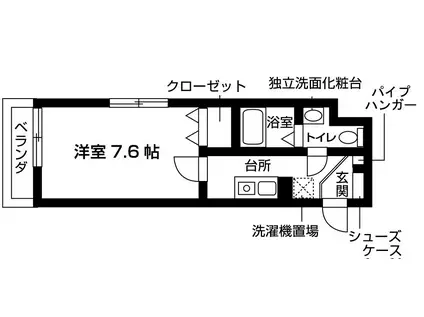 LOHAS COURT(1K/2階)の間取り写真