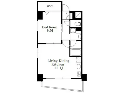 ロイヤルプレイス西荻窪(1LDK/4階)の間取り写真