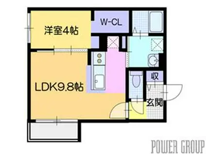 シューレジデンス元町(1LDK/3階)の間取り写真