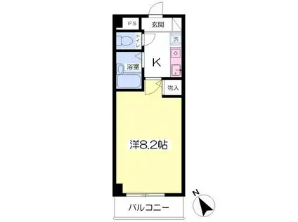 NTビル(1K/3階)の間取り写真