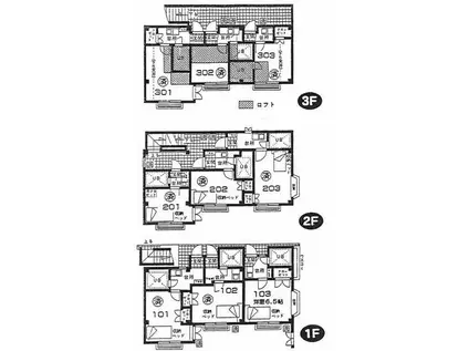 メゾン高野台(1K/2階)の間取り写真