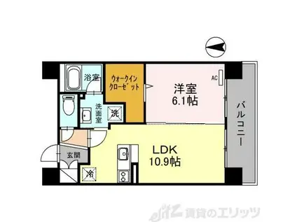 BENTLEY-TAS(1LDK/7階)の間取り写真