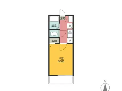 プレジール高橋(1K/2階)の間取り写真