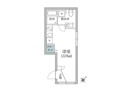 J-ARC早稲田(ワンルーム/3階)の間取り写真