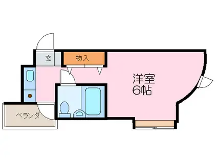 クロードIII(ワンルーム/3階)の間取り写真