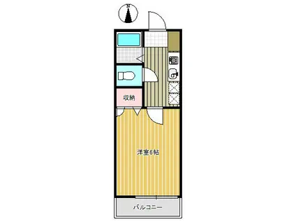 カレッジハウス11(1K/2階)の間取り写真