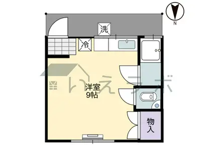 東風荘(ワンルーム/3階)の間取り写真