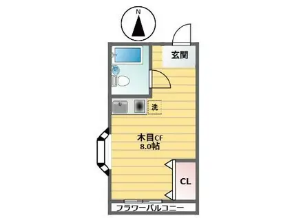 マ・メゾン笹塚(ワンルーム/2階)の間取り写真