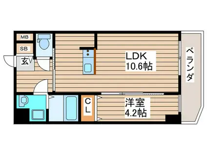 URBAN TERRACE ODAWARA(1LDK/5階)の間取り写真